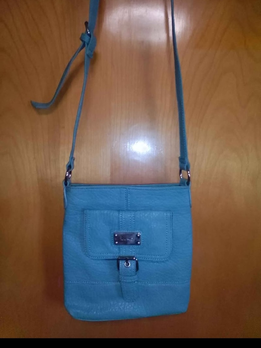 Nine West Teal Crossbody Bag with Front Flap Pocket